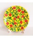 Handmade plate yellow/red flowers