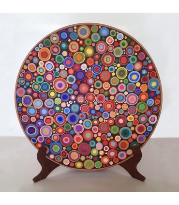 Handmade plate colorful mandala