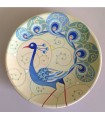 Handmade plate peacock