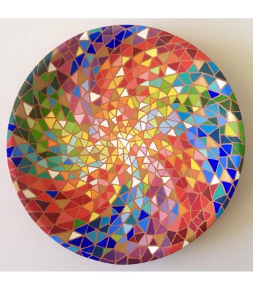 Handmade plate Mandala Colorful