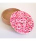 Handmade jewelry box pink rose field