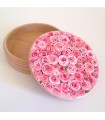 Handmade jewelry box pink rose field