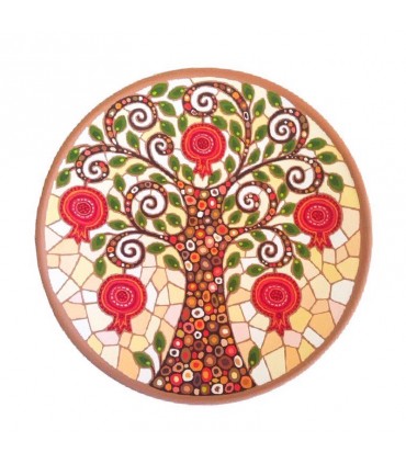 Handmade plate apple tree