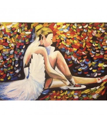 The ballet dancer - Art by Zarinèe, oil on canvas, 50x70cm