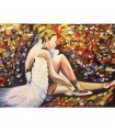 The ballet dancer - Art by Zarinèe, oil on canvas, 50x70cm