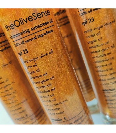 TheOliveSense Shimmering Sunscreen Oil with Vitamin E & Mica, 30ml