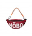 Red Nobo kidney bag with large logo print