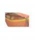 Peach Nobo kidney bag with colorful trim