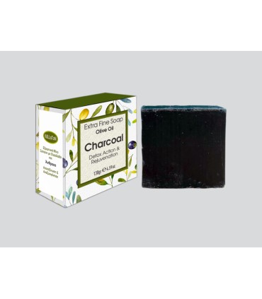 Olive oil soap charcoal - 130 g - Kalliston
