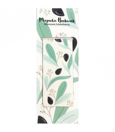 Olive motif - magnetic bookmark