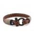 Constantin Maritime leather bracelet, brown