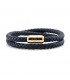 Constantin Maritime leather bracelet, Blue Navy