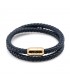 Constantin Maritime leather bracelet, Blue Navy
