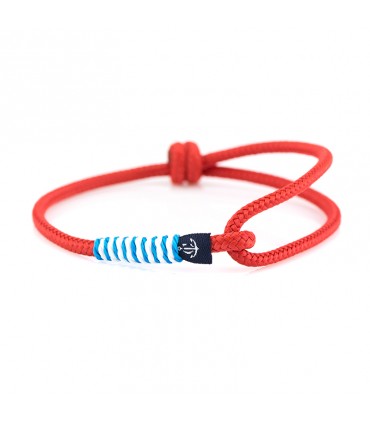 Constantin Maritime Bracelet made of Sail Rope, Red
