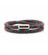 Constantin Maritime Leather Bracelet, Turquoise/Brown/Red