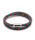 Constantin Maritime Leather Bracelet, Turquoise/Brown/Red